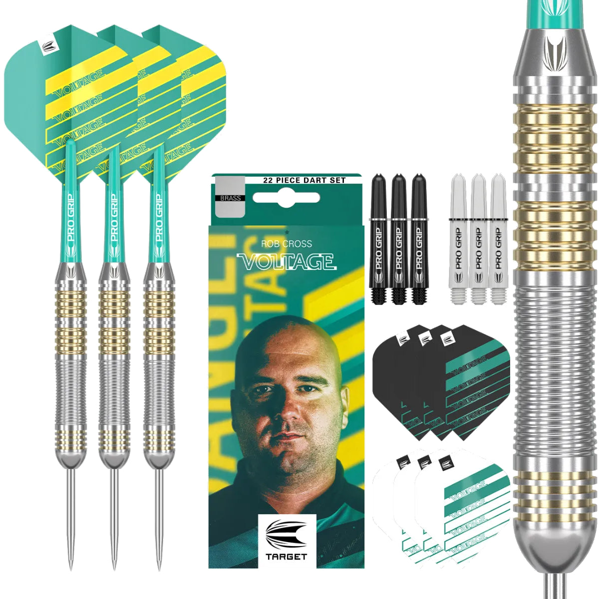 Target Steel Dart Set Rob Cross Brass 22g