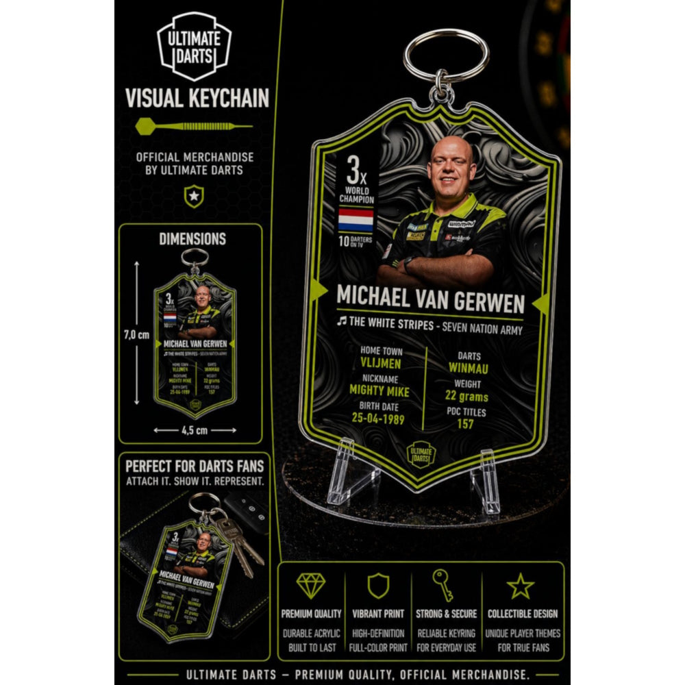 Ultimate Card Schlüsselanhänger Michael Van Gerwen