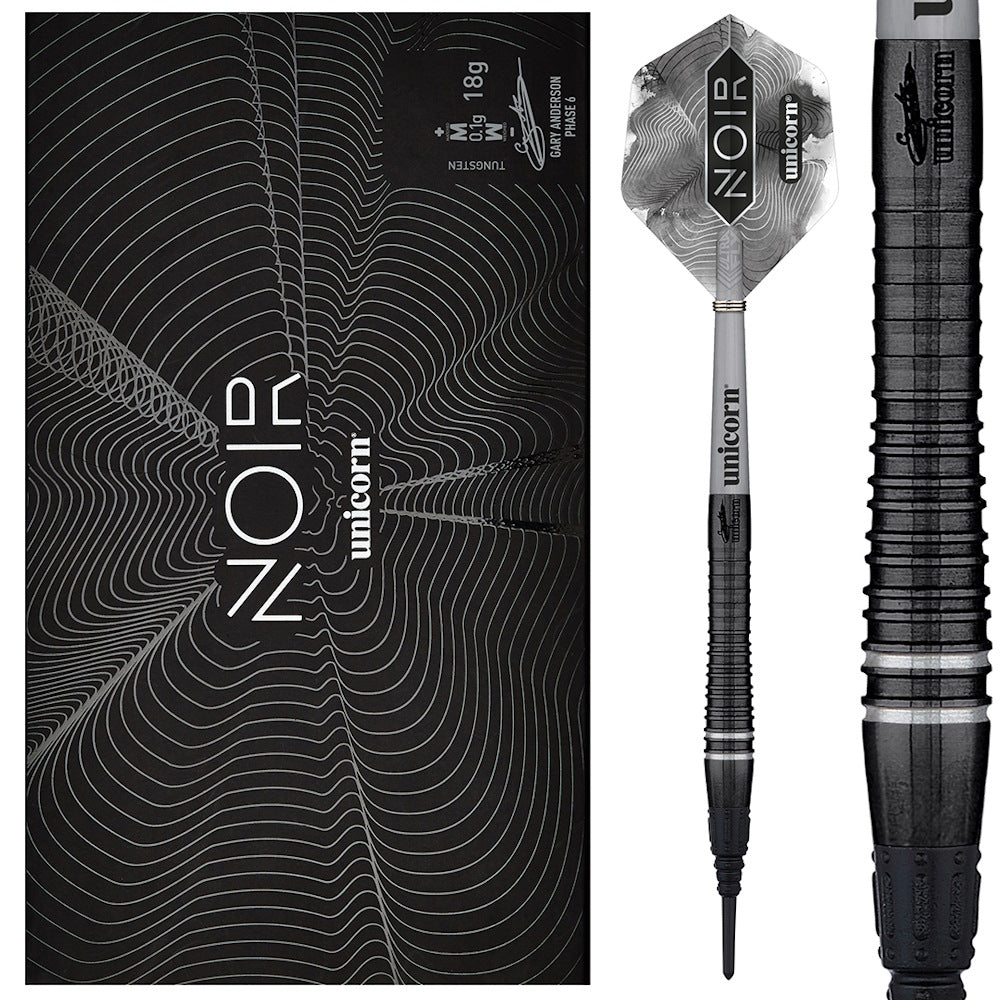 Unicorn Dart Set Gary Anderson Noir Phase 6