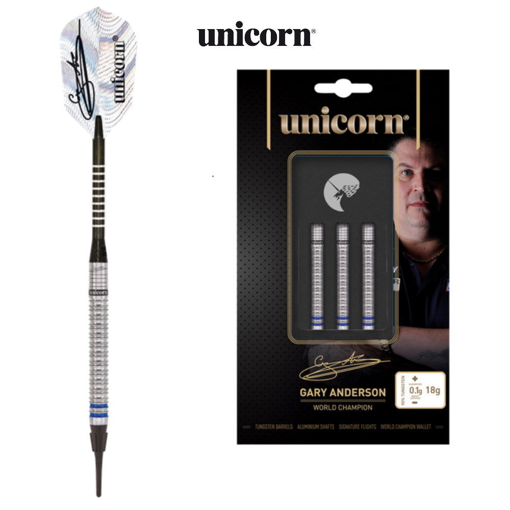 Unicorn Dart Set Gary Anderson World Champion Phase 3 18g