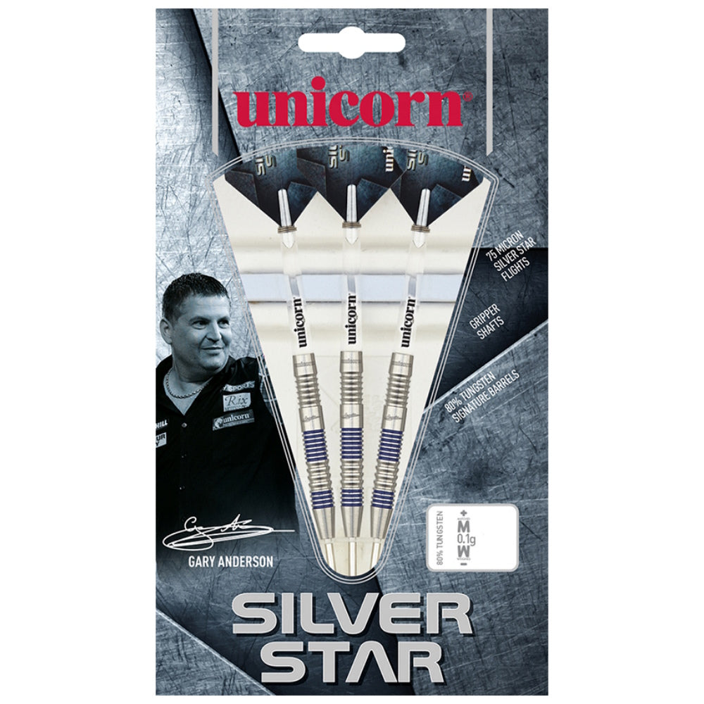 Unicorn Steel Dart Set Gary Anderson Silverstar