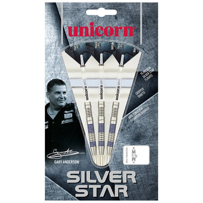 Unicorn Steel Dart Set Gary Anderson Silverstar