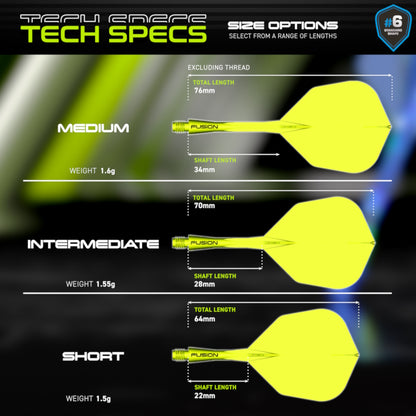 Winmau Flightsystem Fusion Gelb No6