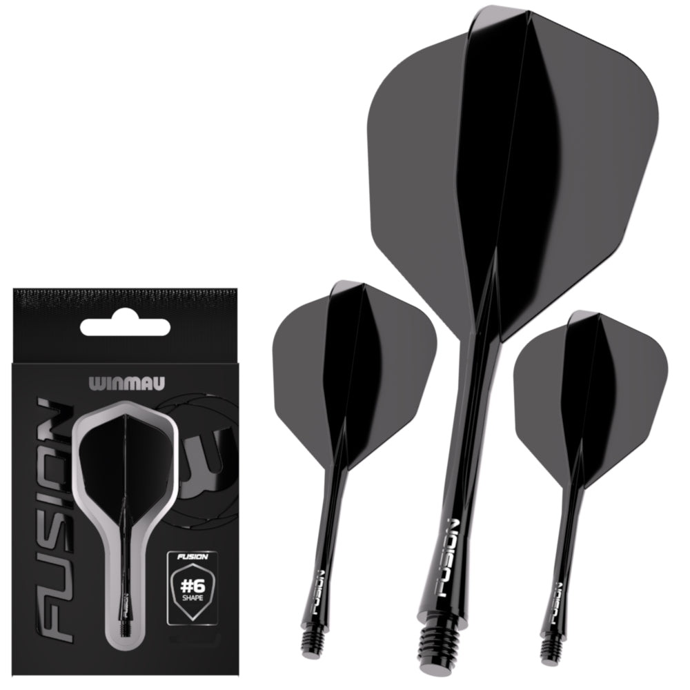 Winmau Flightsystem Fusion Schwarz No6