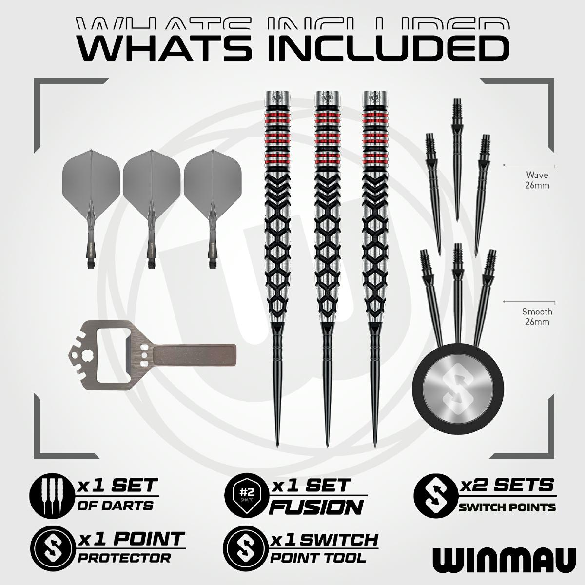 Winmau Steel Dart Set Fornax Tapered