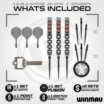Winmau Steel Dart Set Fornex Parallel