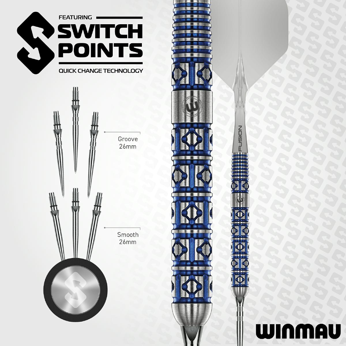 Winmau Steel Dart Set Lunaris Parallel