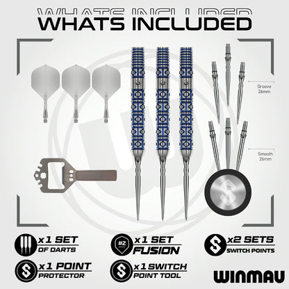 Winmau Steel Dart Set Lunaris Parallel
