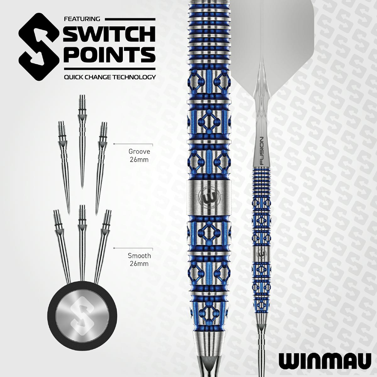 Winmau Steel Dart Set Lunaris Tapered