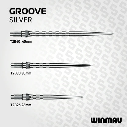 Winmau Switch Point Groove Silver