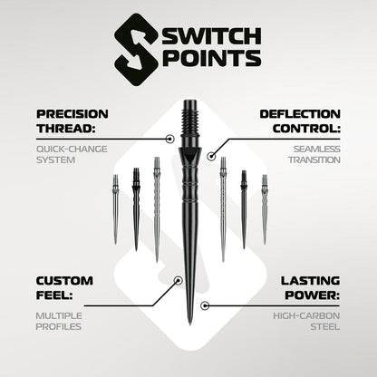 Winmau Switch Point Smooth Silver