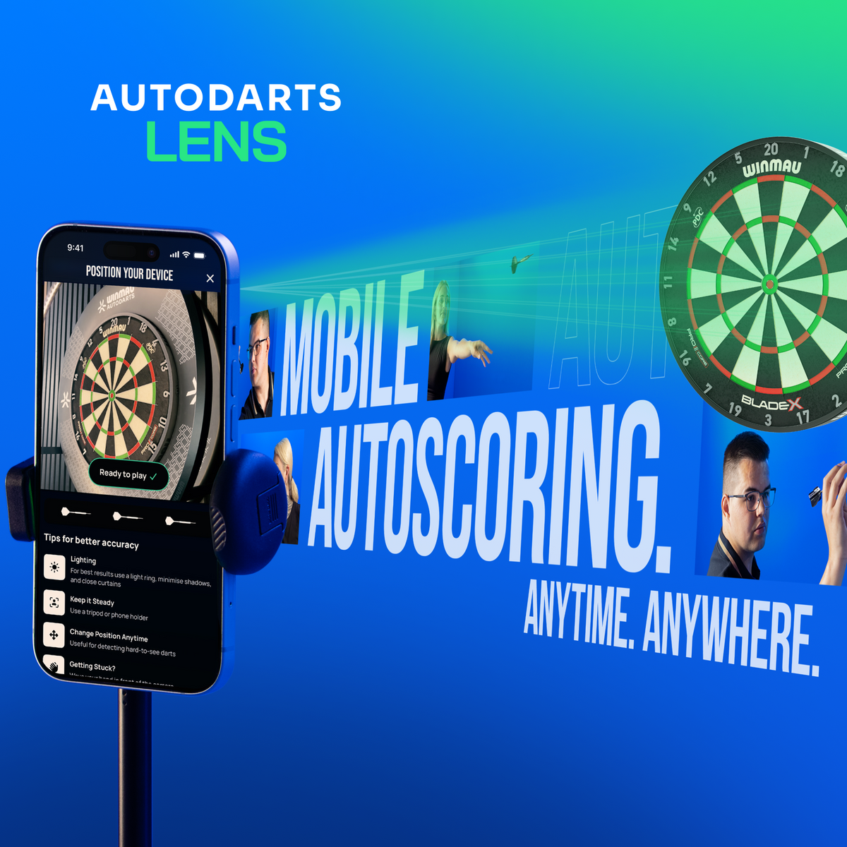 Winmau Autodarts Lens Stativ Inkl. 12 Monat Abo