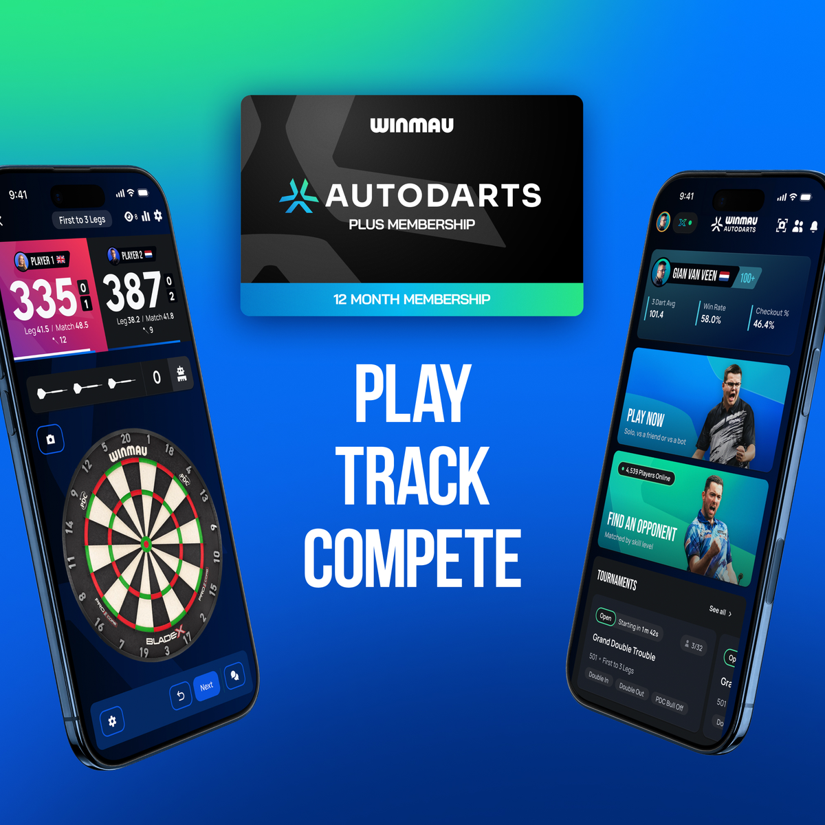 Winmau Autodarts Lens Stativ Inkl. 12 Monat Abo