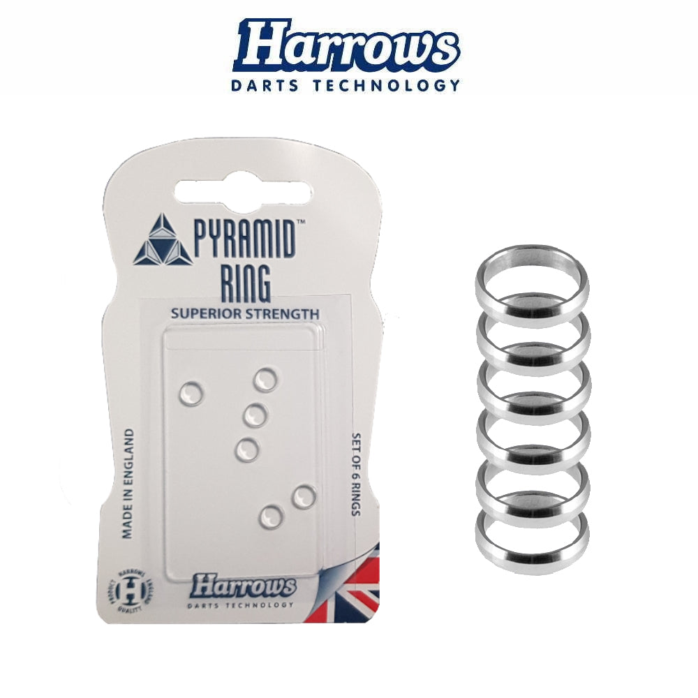 Harrows Schaftringe Pyramid Silber 6 Stück