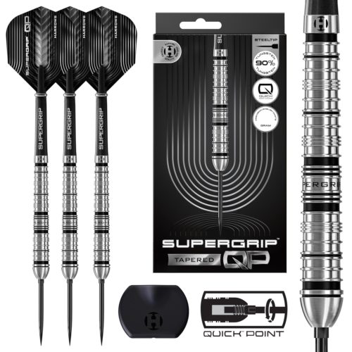 Harrows Steel Dart Set Supergrip QP Tapered