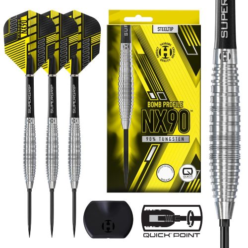 Harrows Steel Dart Set NX90 Bomb Quick Point